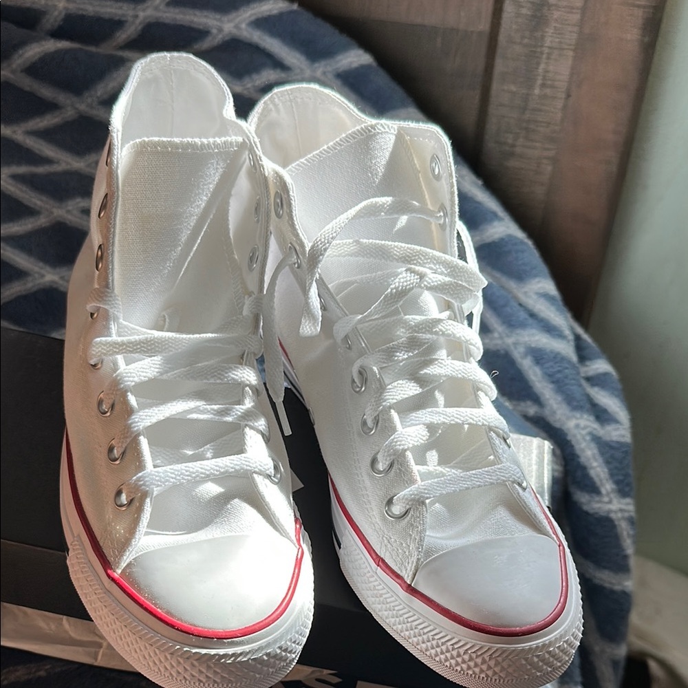Classic White High-Top Sneakers